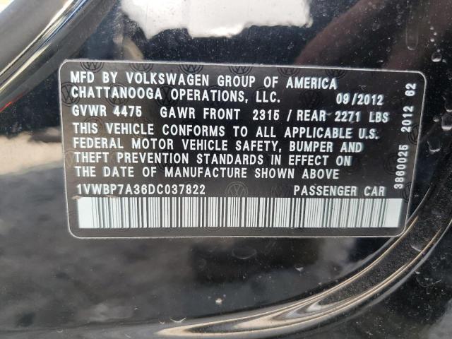 Photo 11 VIN: 1VWBP7A36DC037822 - VOLKSWAGEN PASSAT SE 