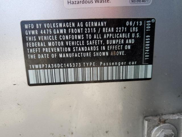 Photo 11 VIN: 1VWBP7A36DC145373 - VOLKSWAGEN PASSAT 