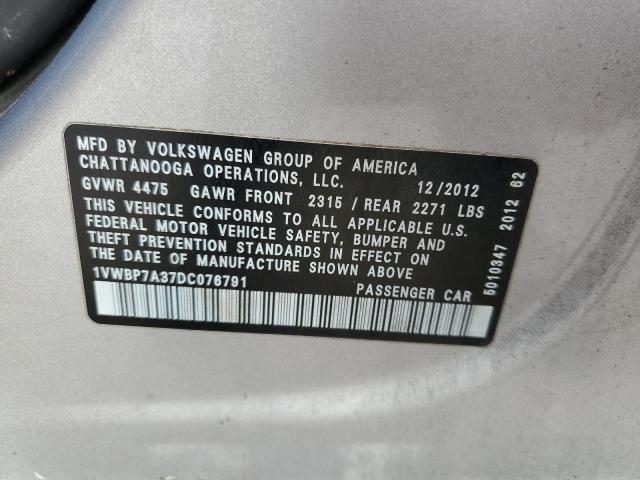 Photo 11 VIN: 1VWBP7A37DC076791 - VOLKSWAGEN PASSAT 