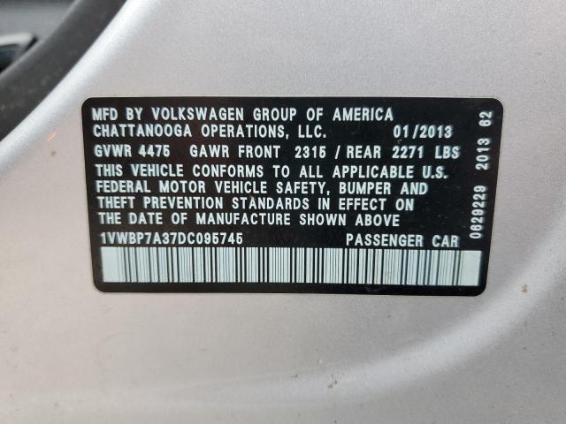 Photo 11 VIN: 1VWBP7A37DC095745 - VOLKSWAGEN PASSAT SE 