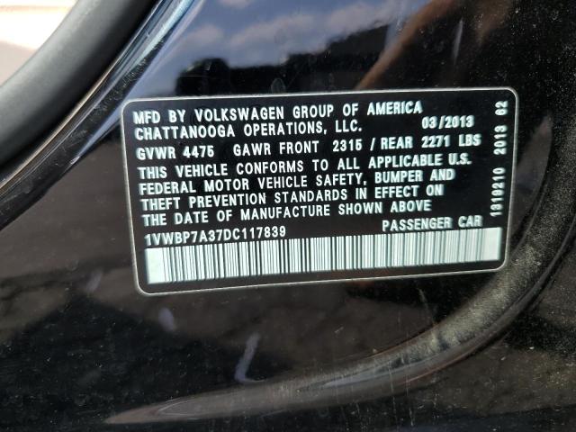 Photo 11 VIN: 1VWBP7A37DC117839 - VOLKSWAGEN PASSAT 