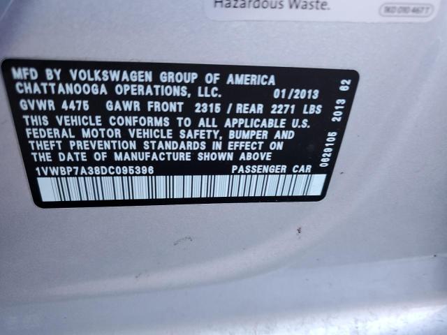 Photo 12 VIN: 1VWBP7A38DC095396 - VOLKSWAGEN PASSAT SE 