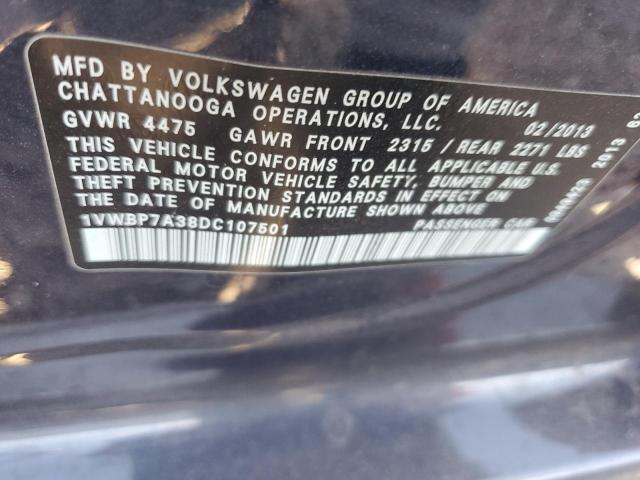 Photo 11 VIN: 1VWBP7A38DC107501 - VOLKSWAGEN PASSAT SE 