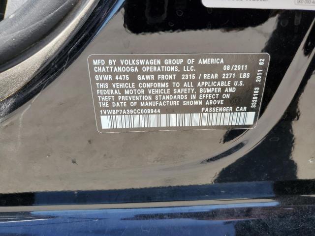 Photo 11 VIN: 1VWBP7A39CC008944 - VOLKSWAGEN PASSAT 