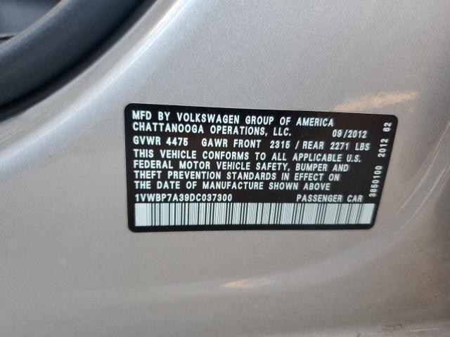 Photo 12 VIN: 1VWBP7A39DC037300 - VOLKSWAGEN PASSAT 