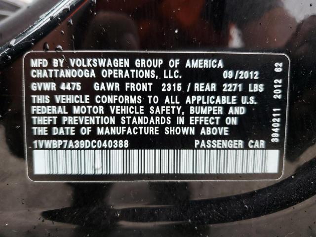 Photo 11 VIN: 1VWBP7A39DC040388 - VOLKSWAGEN PASSAT 