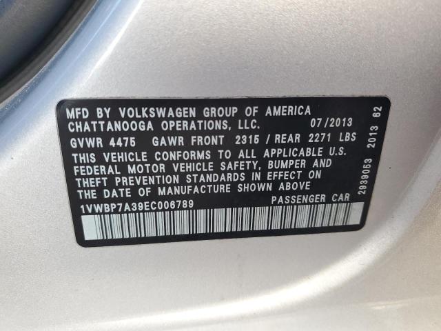 Photo 12 VIN: 1VWBP7A39EC006789 - VOLKSWAGEN PASSAT SE 