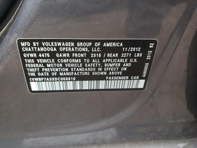 Photo 11 VIN: 1VWBP7A3XDC059919 - VOLKSWAGEN PASSAT 