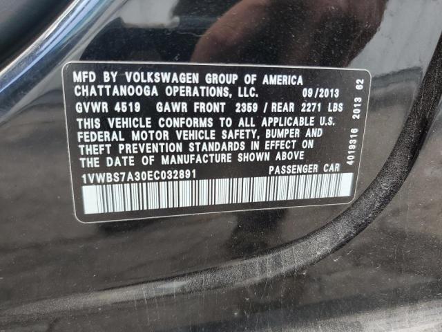 Photo 11 VIN: 1VWBS7A30EC032891 - VOLKSWAGEN PASSAT 