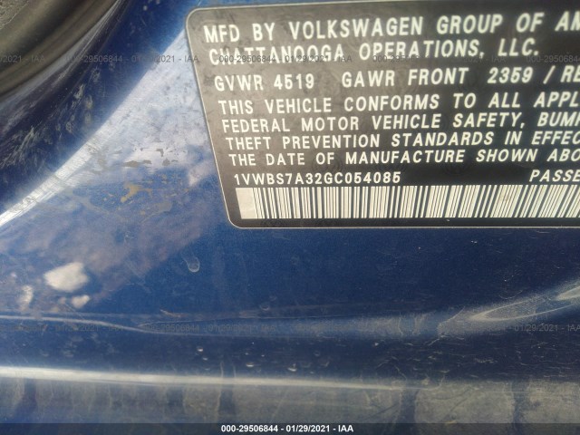 Photo 8 VIN: 1VWBS7A32GC054085 - VOLKSWAGEN PASSAT 