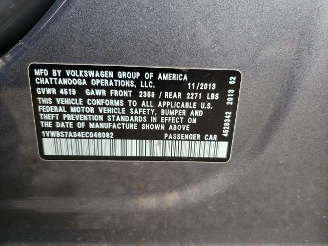 Photo 11 VIN: 1VWBS7A34EC046082 - VOLKSWAGEN PASSAT 