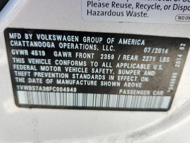 Photo 11 VIN: 1VWBS7A36FC004949 - VOLKSWAGEN PASSAT 