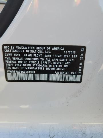 Photo 11 VIN: 1VWBS7A36GC021056 - VOLKSWAGEN PASSAT 