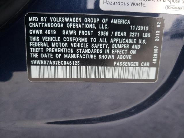 Photo 12 VIN: 1VWBS7A37EC046125 - VOLKSWAGEN PASSAT 