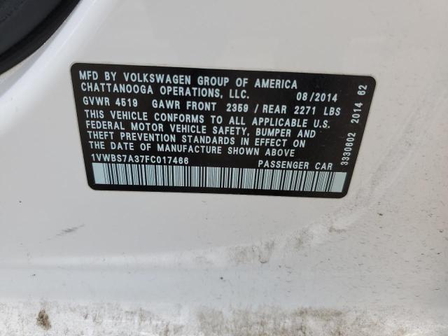 Photo 11 VIN: 1VWBS7A37FC017466 - VOLKSWAGEN PASSAT 