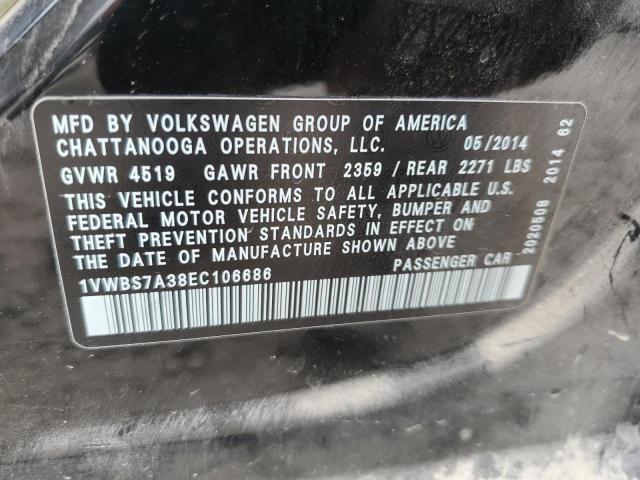 Photo 11 VIN: 1VWBS7A38EC106686 - VOLKSWAGEN PASSAT 