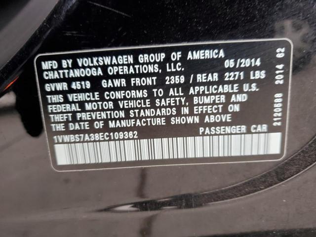 Photo 11 VIN: 1VWBS7A38EC109362 - VOLKSWAGEN PASSAT SE 