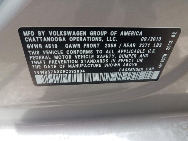 Photo 9 VIN: 1VWBS7A3XEC032834 - VOLKSWAGEN PASSAT 