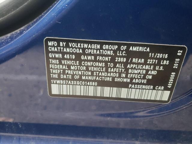 Photo 11 VIN: 1VWBS7A3XGC014580 - VOLKSWAGEN PASSAT 