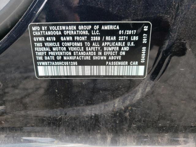 Photo 9 VIN: 1VWBT7A30HC051295 - VOLKSWAGEN PASSAT SE 