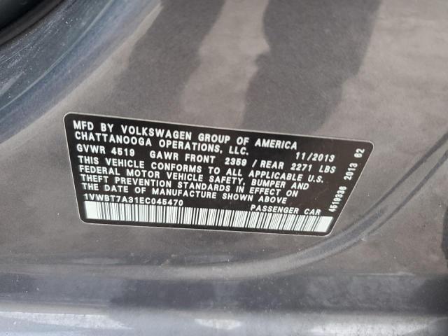 Photo 11 VIN: 1VWBT7A31EC045470 - VOLKSWAGEN PASSAT SE 