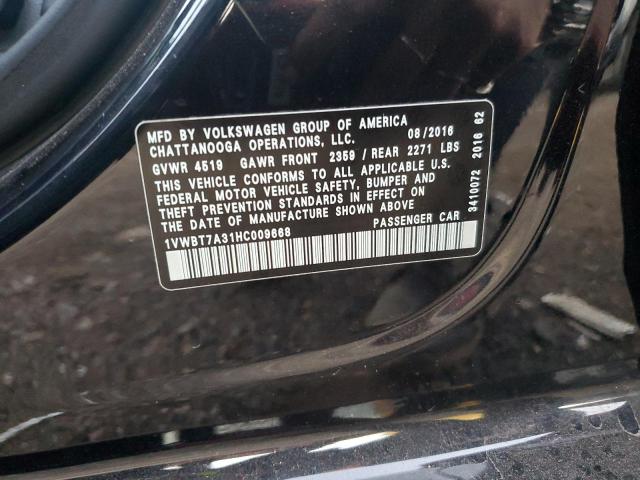 Photo 11 VIN: 1VWBT7A31HC009668 - VOLKSWAGEN PASSAT SE 