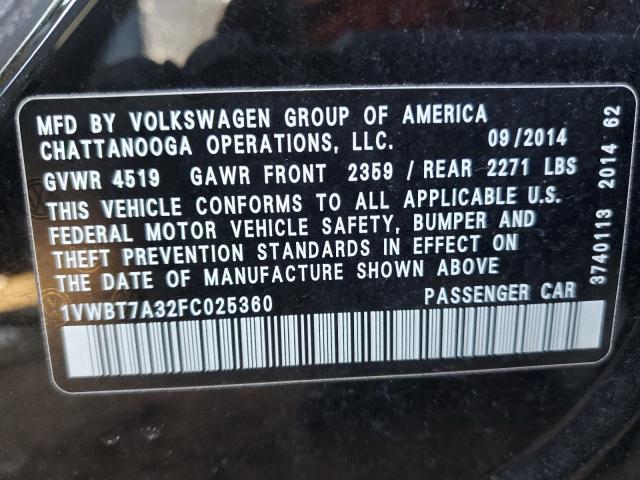 Photo 12 VIN: 1VWBT7A32FC025360 - VOLKSWAGEN PASSAT 