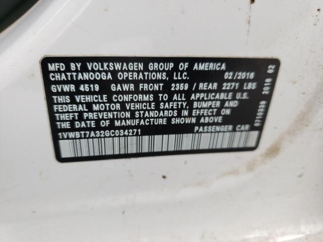 Photo 9 VIN: 1VWBT7A32GC034271 - VOLKSWAGEN PASSAT 