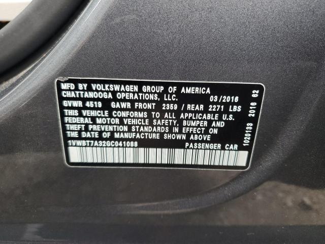 Photo 11 VIN: 1VWBT7A32GC041088 - VOLKSWAGEN PASSAT 