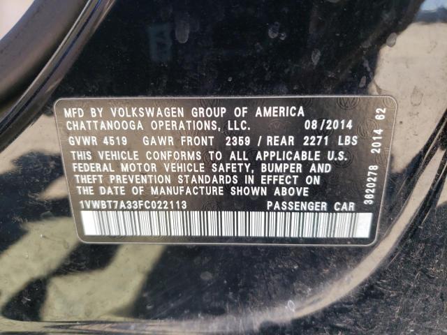 Photo 11 VIN: 1VWBT7A33FC022113 - VOLKSWAGEN PASSAT 