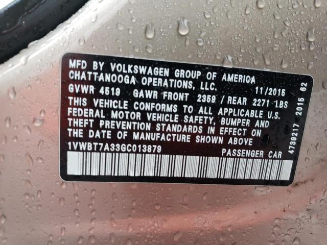 Photo 11 VIN: 1VWBT7A33GC013879 - VOLKSWAGEN PASSAT 