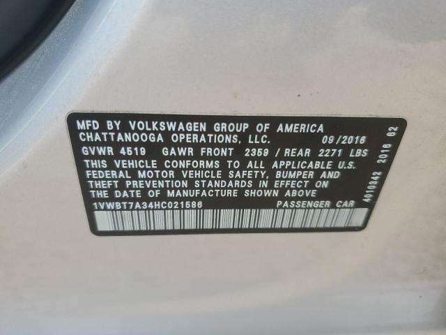 Photo 11 VIN: 1VWBT7A34HC021586 - VOLKSWAGEN PASSAT 