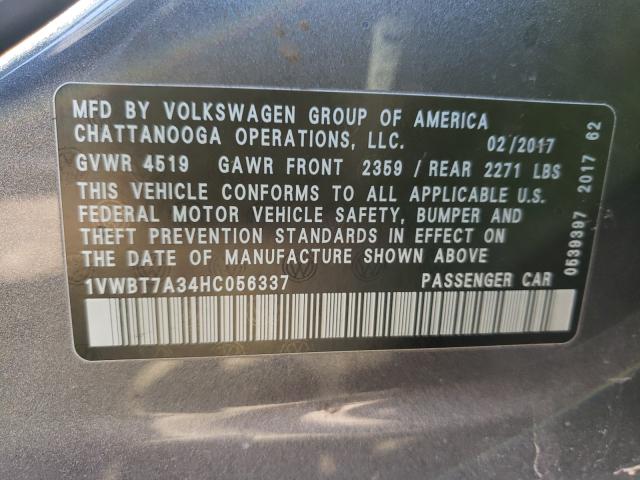 Photo 9 VIN: 1VWBT7A34HC056337 - VOLKSWAGEN PASSAT 