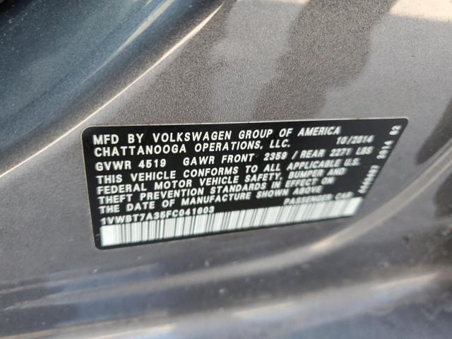 Photo 11 VIN: 1VWBT7A35FC041603 - VOLKSWAGEN PASSAT SE 