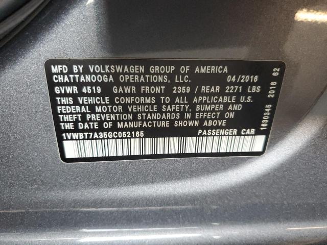 Photo 11 VIN: 1VWBT7A35GC052165 - VOLKSWAGEN PASSAT 