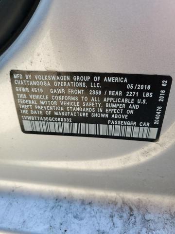 Photo 12 VIN: 1VWBT7A35GC060332 - VOLKSWAGEN PASSAT 