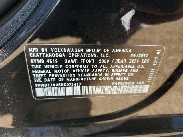 Photo 11 VIN: 1VWBT7A35HC072417 - VOLKSWAGEN PASSAT 