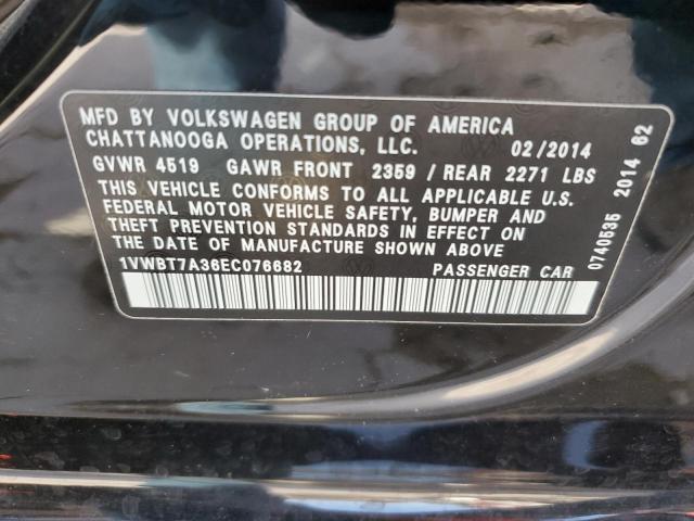 Photo 12 VIN: 1VWBT7A36EC076682 - VOLKSWAGEN PASSAT 