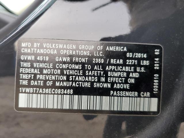 Photo 11 VIN: 1VWBT7A36EC083468 - VOLKSWAGEN PASSAT SE 