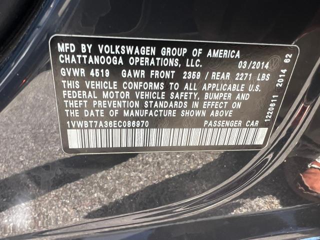 Photo 9 VIN: 1VWBT7A36EC086970 - VOLKSWAGEN PASSAT 