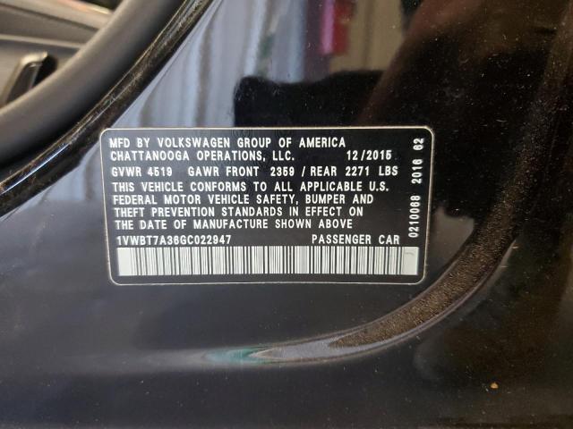 Photo 11 VIN: 1VWBT7A36GC022947 - VOLKSWAGEN PASSAT 