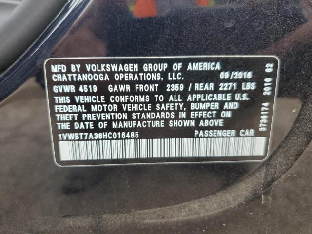 Photo 11 VIN: 1VWBT7A36HC016485 - VOLKSWAGEN PASSAT 