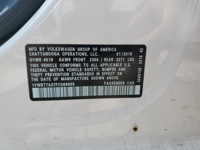 Photo 11 VIN: 1VWBT7A37FC066955 - VOLKSWAGEN PASSAT 