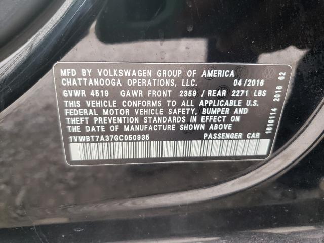 Photo 9 VIN: 1VWBT7A37GC050935 - VOLKSWAGEN PASSAT 