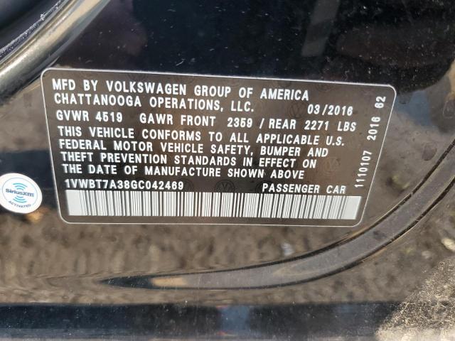 Photo 12 VIN: 1VWBT7A38GC042469 - VOLKSWAGEN PASSAT 