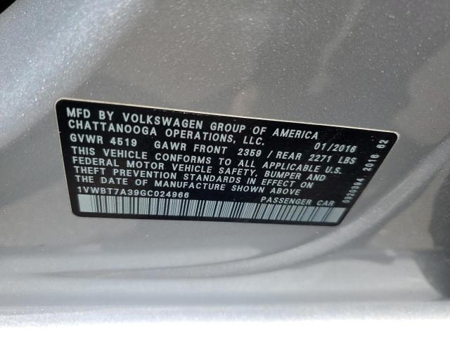 Photo 11 VIN: 1VWBT7A39GC024966 - VOLKSWAGEN PASSAT 