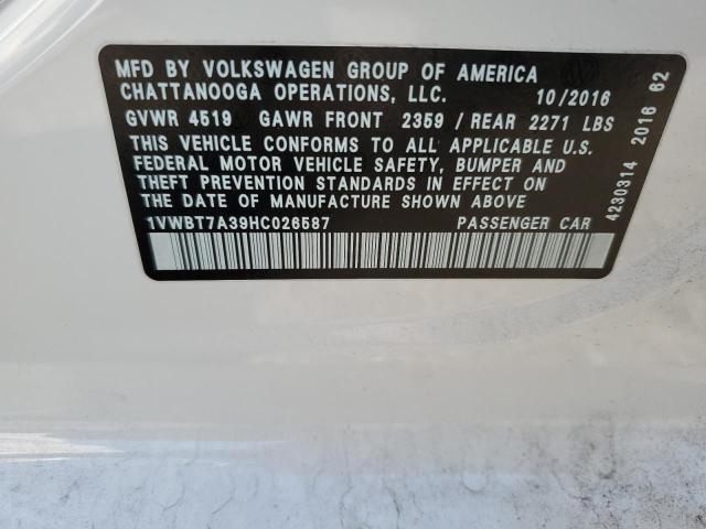 Photo 11 VIN: 1VWBT7A39HC026587 - VOLKSWAGEN PASSAT 