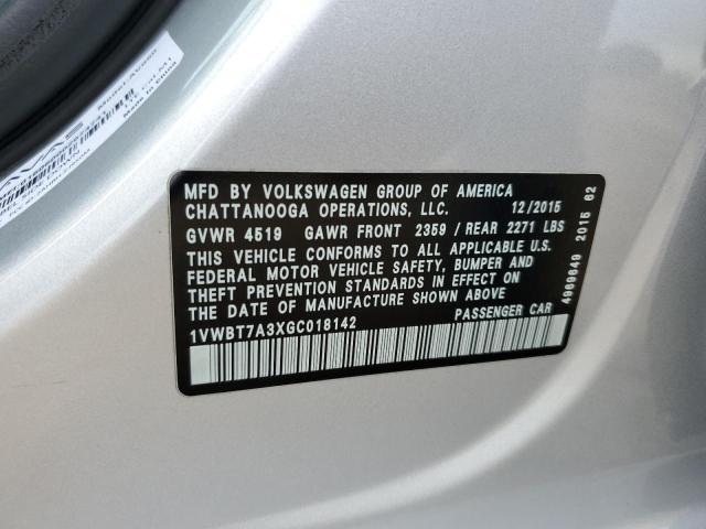 Photo 11 VIN: 1VWBT7A3XGC018142 - VOLKSWAGEN PASSAT 