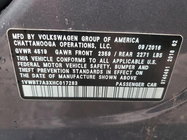 Photo 11 VIN: 1VWBT7A3XHC017283 - VOLKSWAGEN PASSAT 