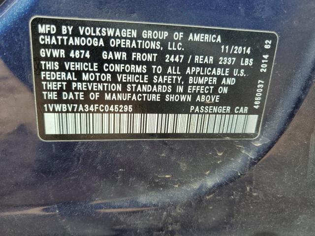 Photo 11 VIN: 1VWBV7A34FC045295 - VOLKSWAGEN PASSAT 